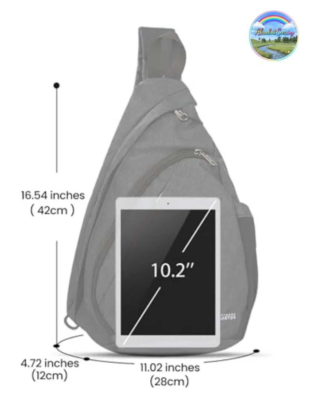 OutdoorMaster Sling Bag Lightweight Hiking Daypack 12L Reversible Strap Travel